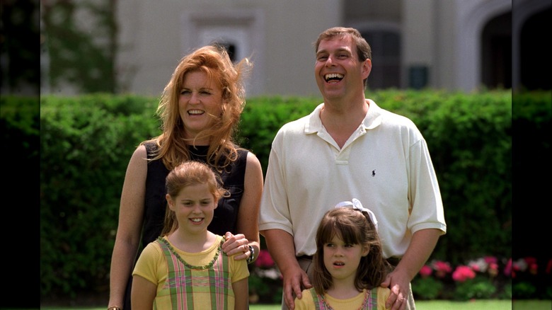 Princess Beatrice smiling with her family