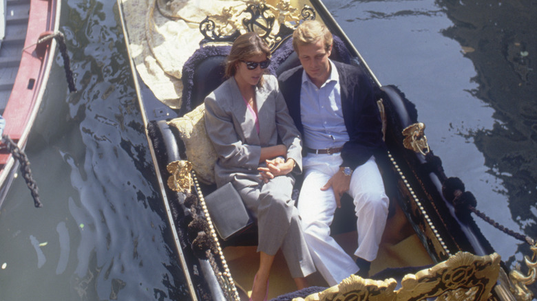 Stefano Casiraghi and Princess Caroline on boat