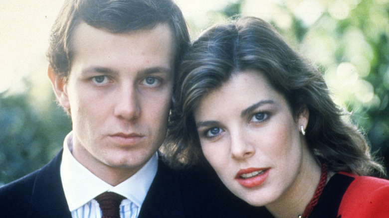 Stefano Casiraghi and Princess Caroline close-up