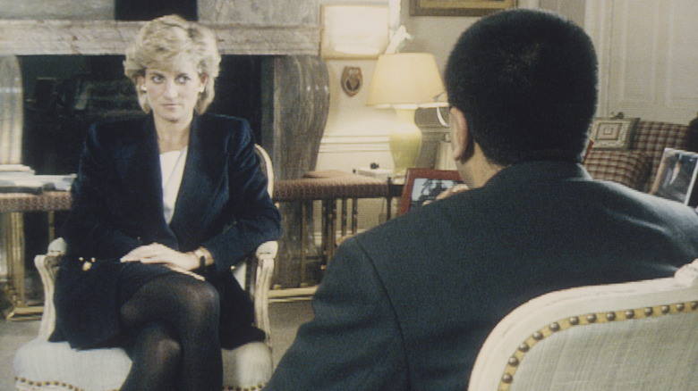 Princess Diana getting interviewed by Martin Bashir