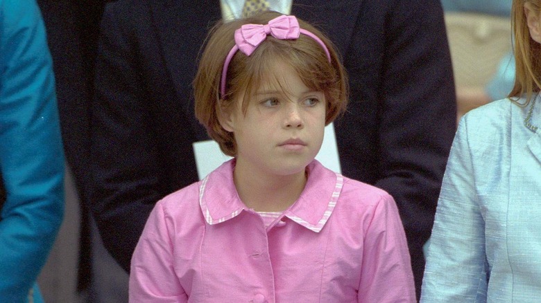 Princess Eugenie as a young child, looking away