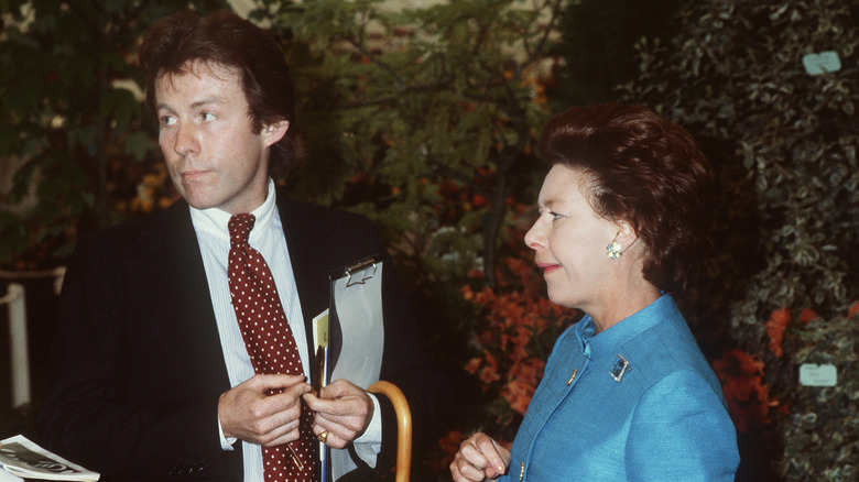 Princess Margaret standing with Roddy Llewellyn 