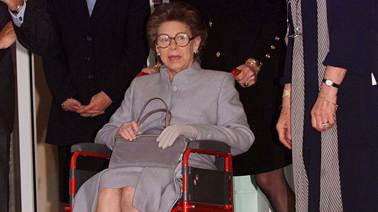 Princess Margaret in a wheelchair