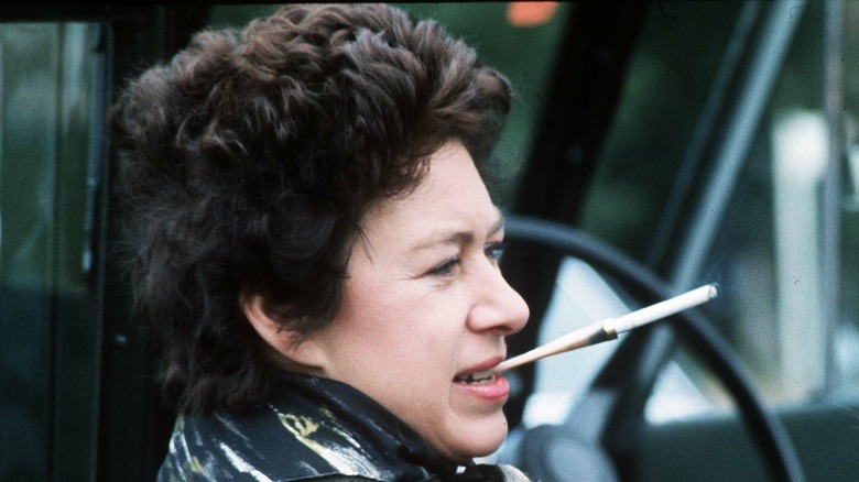 Princess Margaret with cigarette in mouth