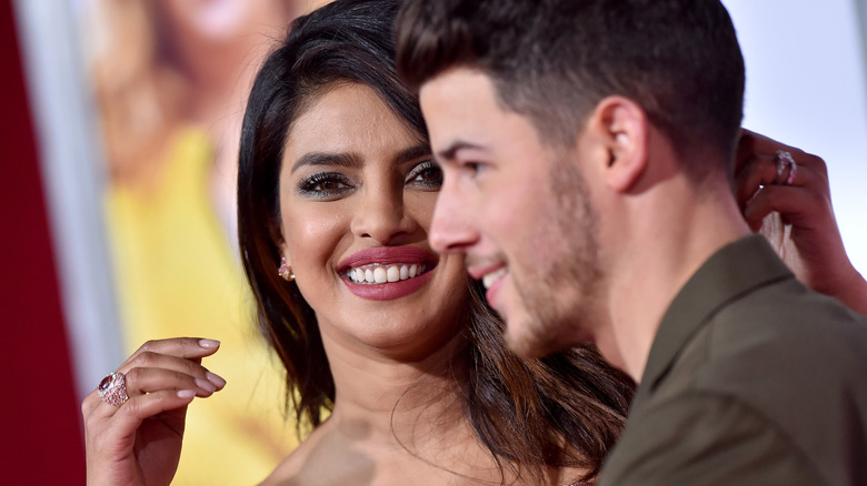 Priyanka Chopra and Nick Jonas laughing