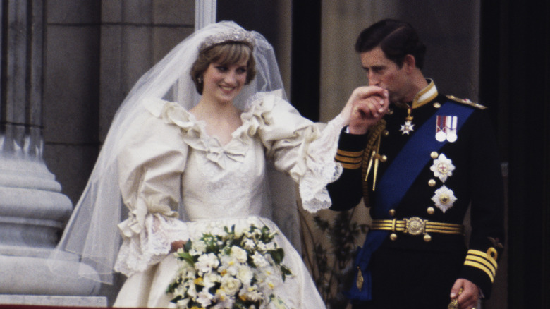 Princess Diana at wedding to Prince Charles