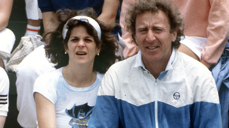 Gilda Radner and Gene Wilder at a sporting event