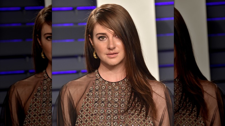 Shailene Woodley looking directly into camera