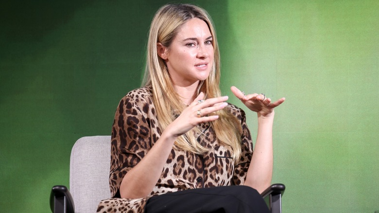 Shailene Woodley speaking at an event