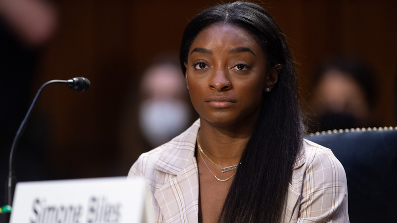 Simone Biles testifying