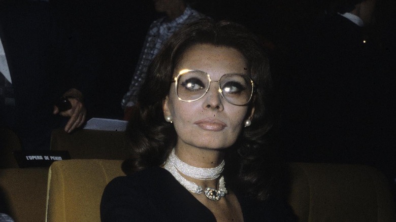 Sophia Loren looking away