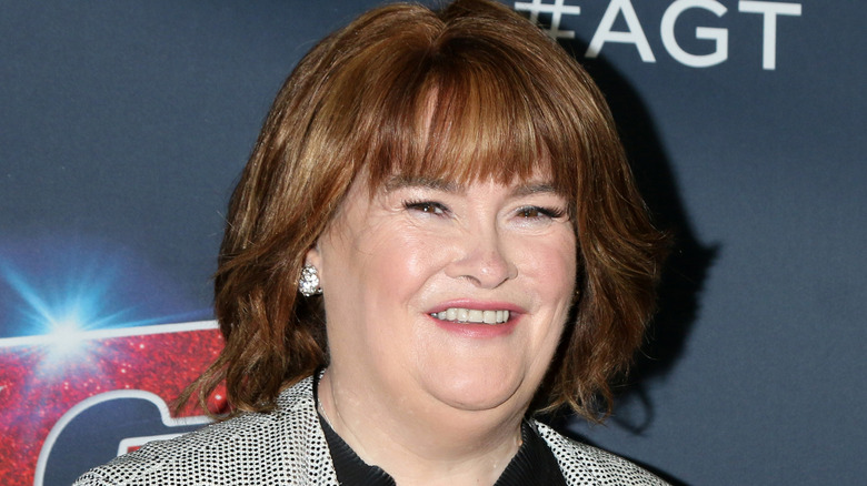 Susan Boyle smiling at event