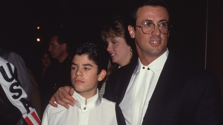 Sage Stallone and Sylvester Stallone