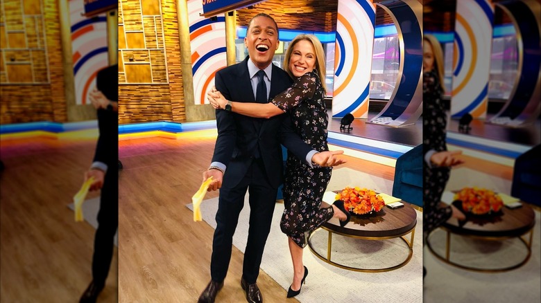 amy robach hugging tj holmes