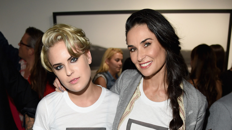Tallulah Willis with Demi Moore
