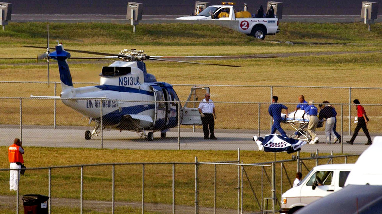 Jason Priestley before being airlifted to the hospital after his 2002 accident