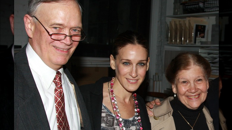 Sarah Jessica Parker with her stepfather and mom