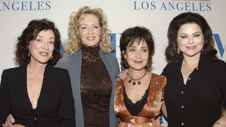 Dixie Carter, Jean Smart, Annie Potts and Delta Burke pose at an event