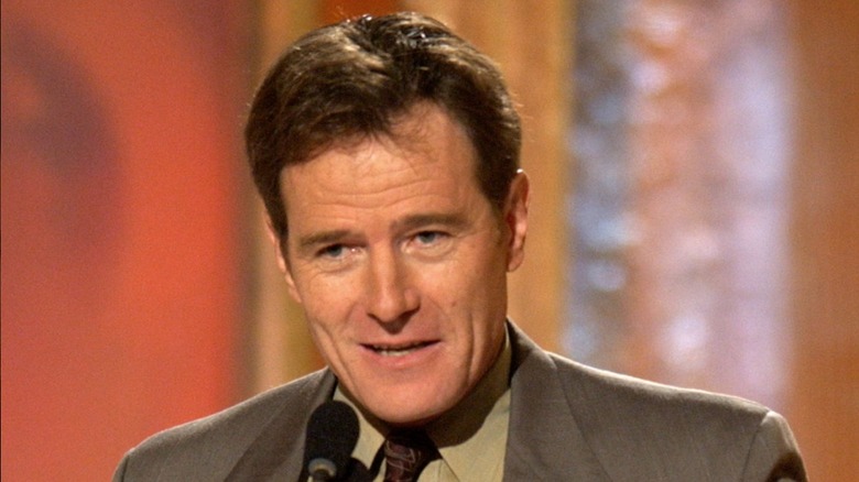 Bryan Cranston speaking on stage in 2002