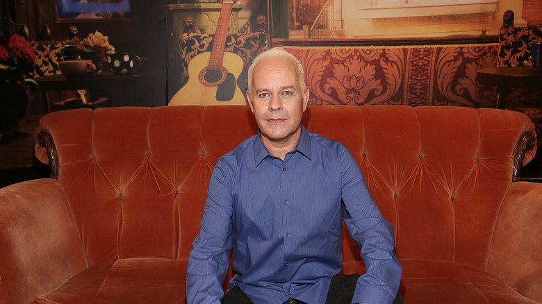 James Michael Tyler sits on the "Friends" couch