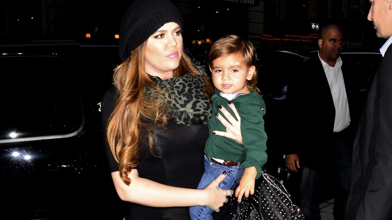 Kourtney Kardashian with her son Mason Disick as a baby