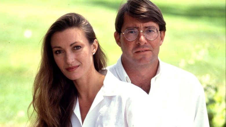 Jane Seymour posing with David Flynn