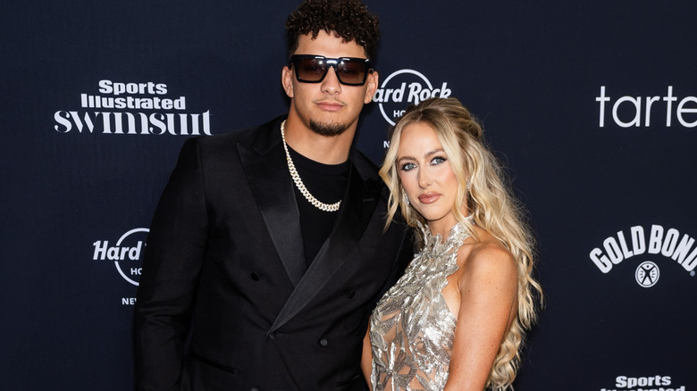 patrick and brittany mahomes at the sports illustrated swimsuit release party