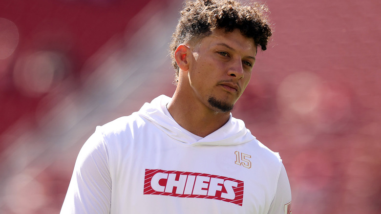 patrick mahomes during practice