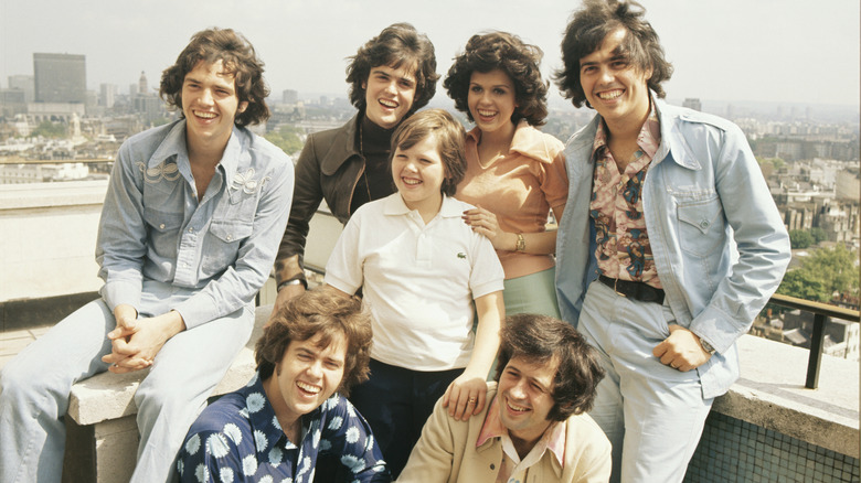 Osmond family group photo, smiling