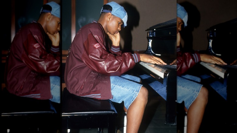 Young Usher playing piano 