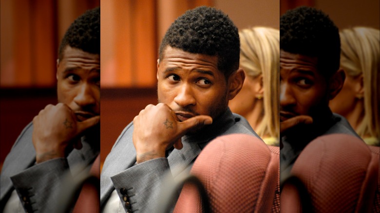 Usher sat in a courtroom