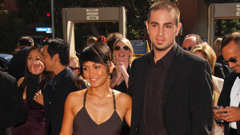 Wade Robson posing with Amanda Robson