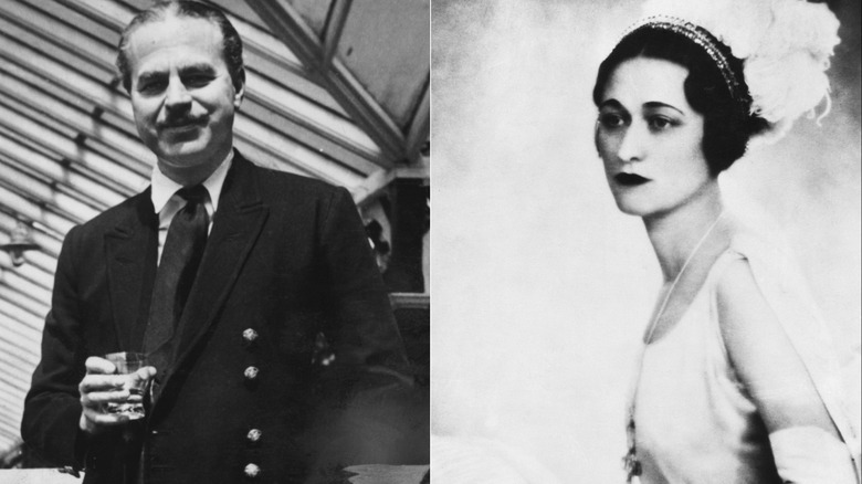 Ernest Aldrich Simpson and Wallis Simpson split image