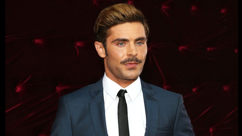 Zac Efron with mustache