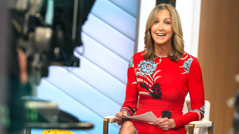 Lara Spencer talking into camera on set