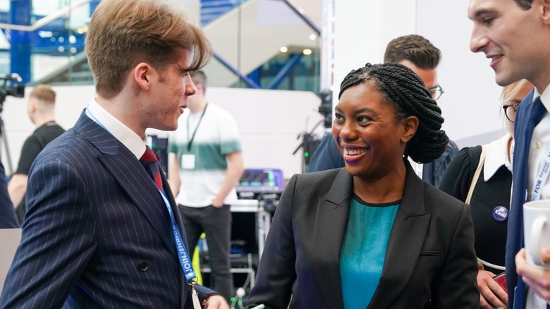 Kemi Badenoch being interviewed at the 2024 Conservative Conference