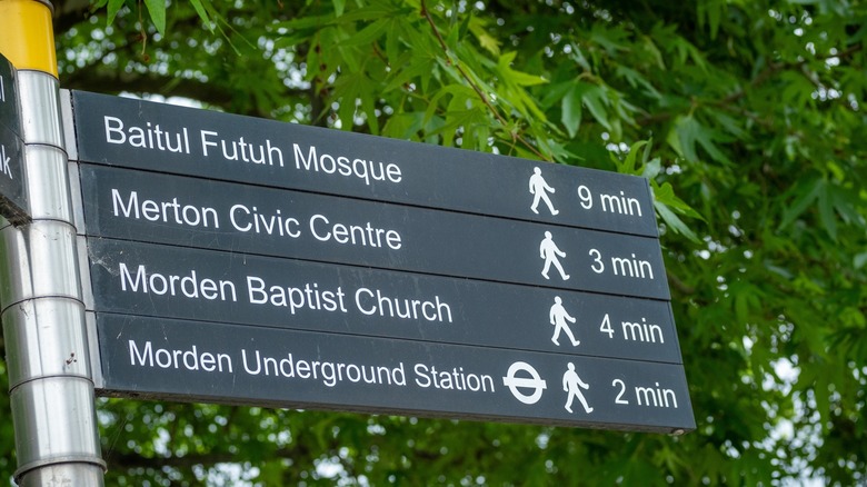 A street sign in Morden, south London