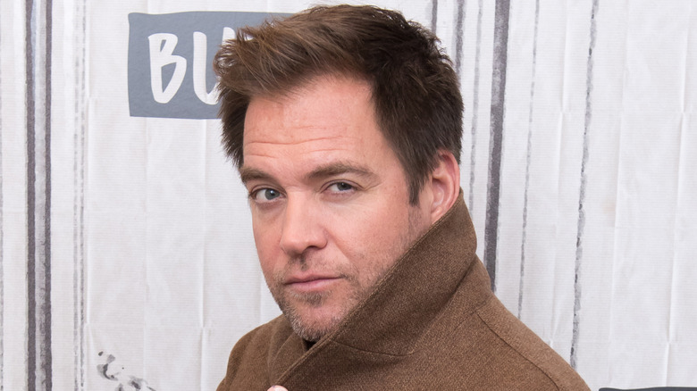 Michael Weatherly posing at a "Bull" press event in 2007