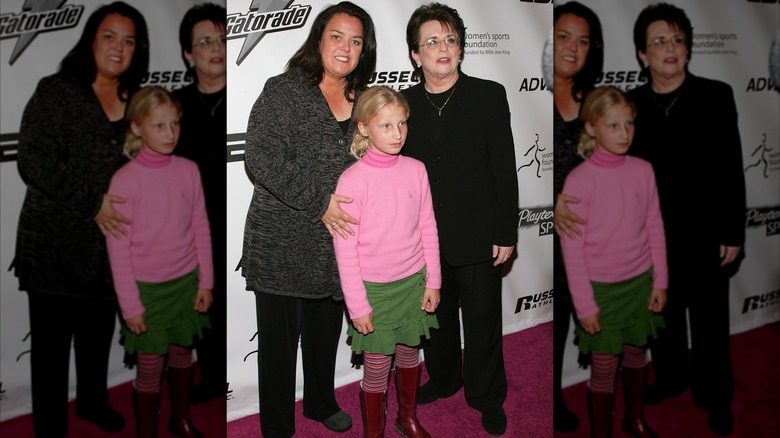 Chelsea O'Donnell her mother Rosie O'Donnell and tennis legend Billie Jean King