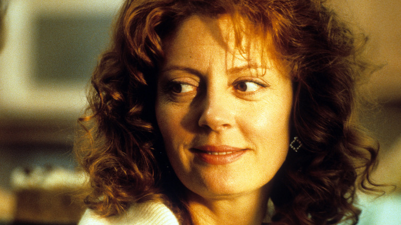 Light shining on Susan Sarandon's face and curls