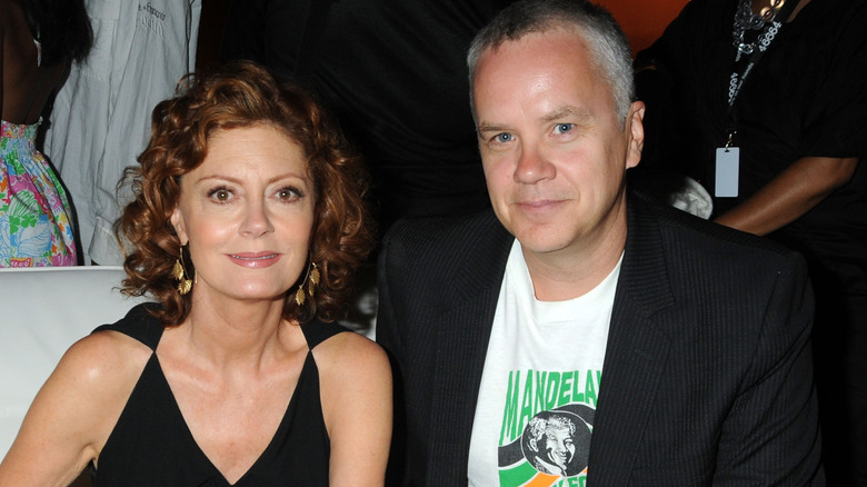 Susan Sarandon and Tim Robbins wearing black