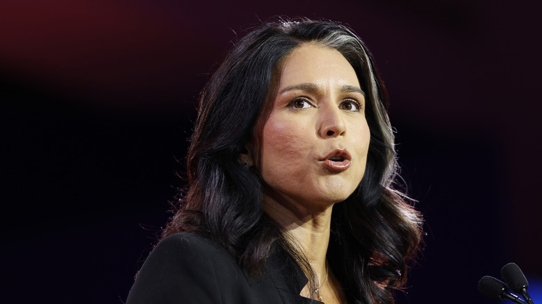 Tulsi Gabbard talking on stage