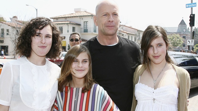 Bruce Willis and his daughters