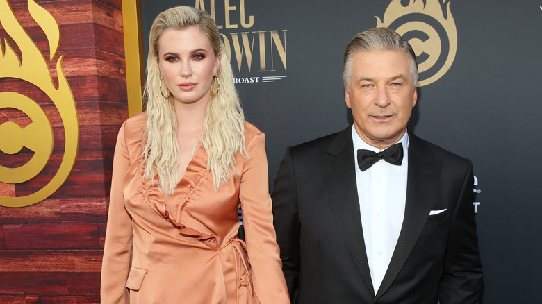 Ireland Baldwin and Alec Baldwin at a red carpet