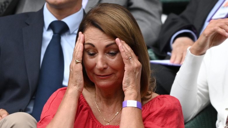 Carole Middleton head in hands