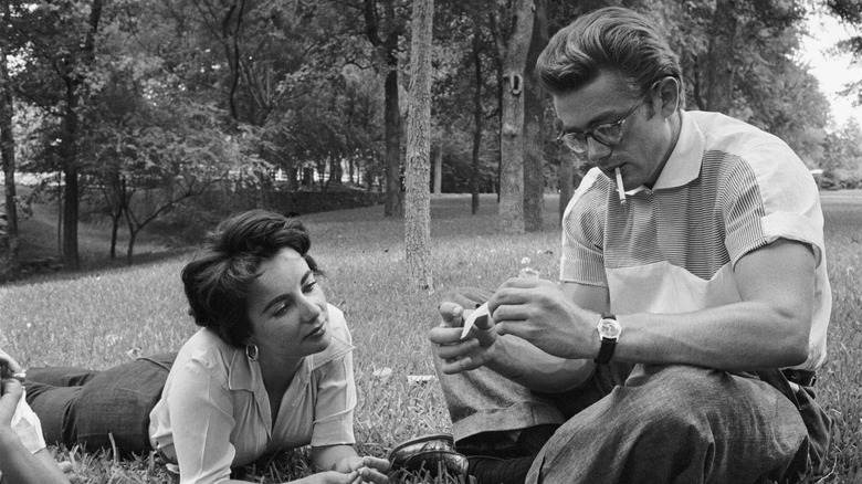 Elizabeth Taylor and James Dean