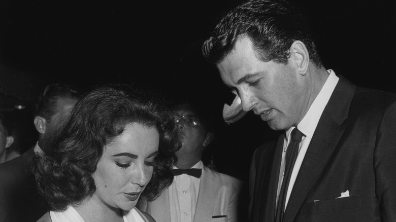 Elizabeth Taylor and Rock Hudson