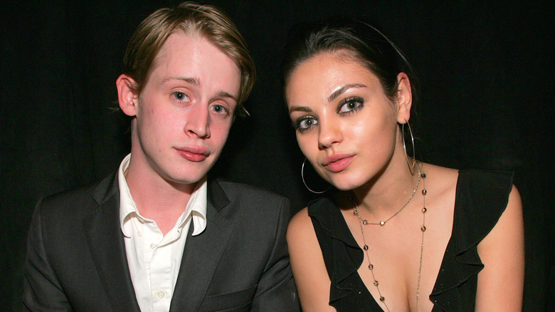 Macaulay Culkin and Mila Kunis hoop earrings