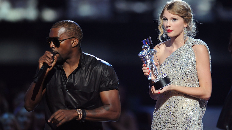 Kanye West interrupting Taylor Swift's acceptance speech