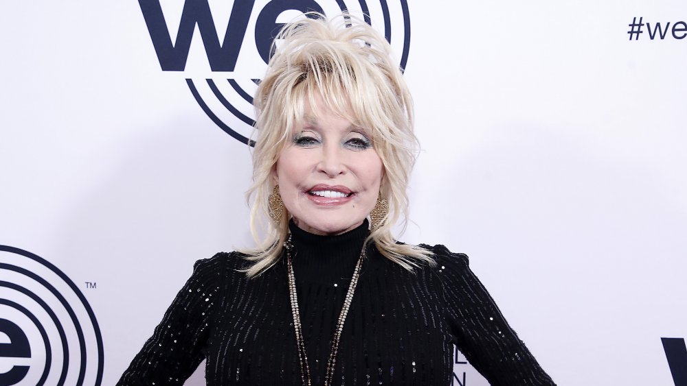 Dolly Parton on the red carpet in 2019